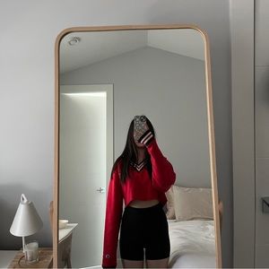 Champion V Neck Cropped Pullover